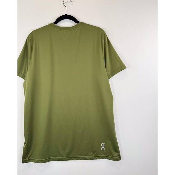On Running Mens Shirt Green Core T Swiss Engineering Short Sleeve Stretch Large - Picture 9 of 12